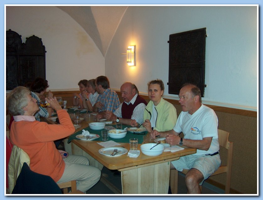 Eating lunch after a hard morning of Irish Dancing